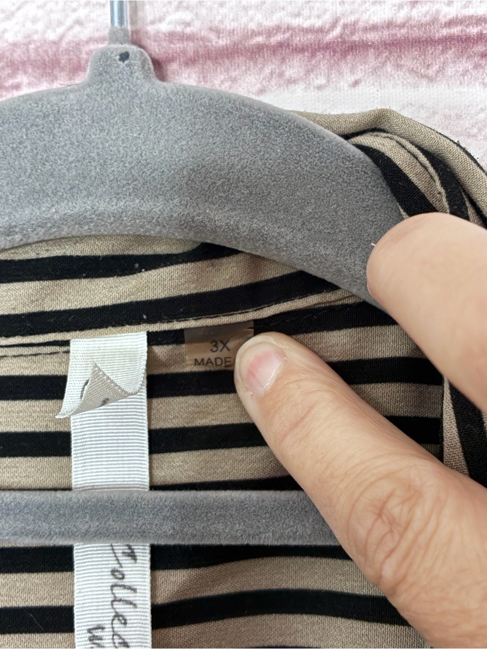 NY Collection Striped Button Down Casual Shirt Like New 3X - Picture 5 of 8